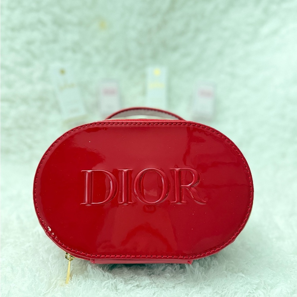 NEW Dior Vibrant Red Cosmetic Bag